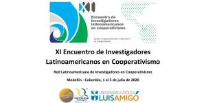 XI Encuentro de Investigadores Latinoamericanos en Cooperativismo 2020