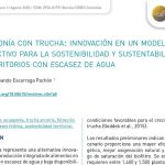 Acuaponía con trucha: innovación en un modelo productivo para la sostenibilidad y sustentabilidad de territorios con escasez de agua.