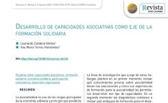 Desarrollo de capacidades asociativas como eje de la formación solidaria.