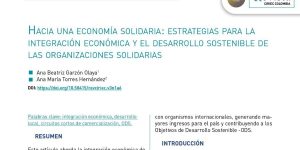 Hacia una economía solidaria: estrategias para la integración económica y el desarrollo sostenible de las organizaciones solidarias.